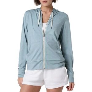 NWT Vuori Halo Performance Hoodie 2.0 Full Zip Sea Spray Heather M $98